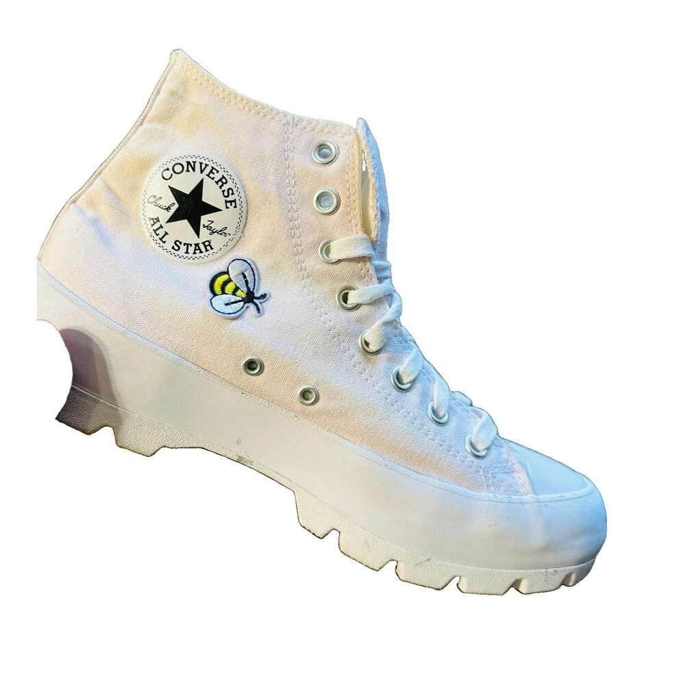 Converse Shoe Women SZ 10 Chuck Taylor All Star High Top Light Pink Sneaker Bees